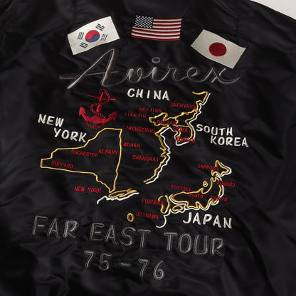 [人気モデル] 虎 龍 ファーイーストツアー 刺繍 MA-1 ナイロンフライトジャケット (FAR EAST TOUR)