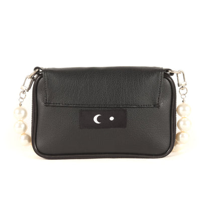 パールチェーン フェイクレザー ショルダーバッグ(pearl chain bag/20MM)