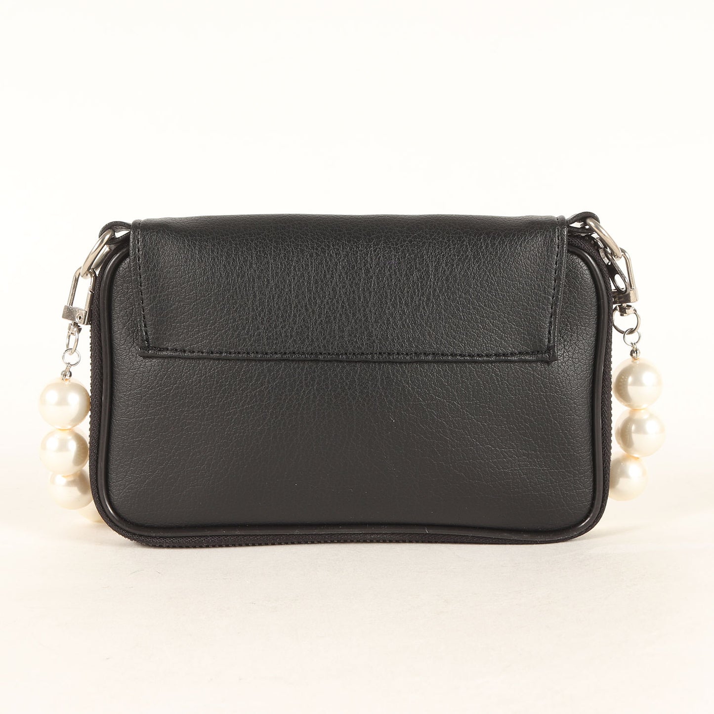 パールチェーン フェイクレザー ショルダーバッグ(pearl chain bag/20MM)