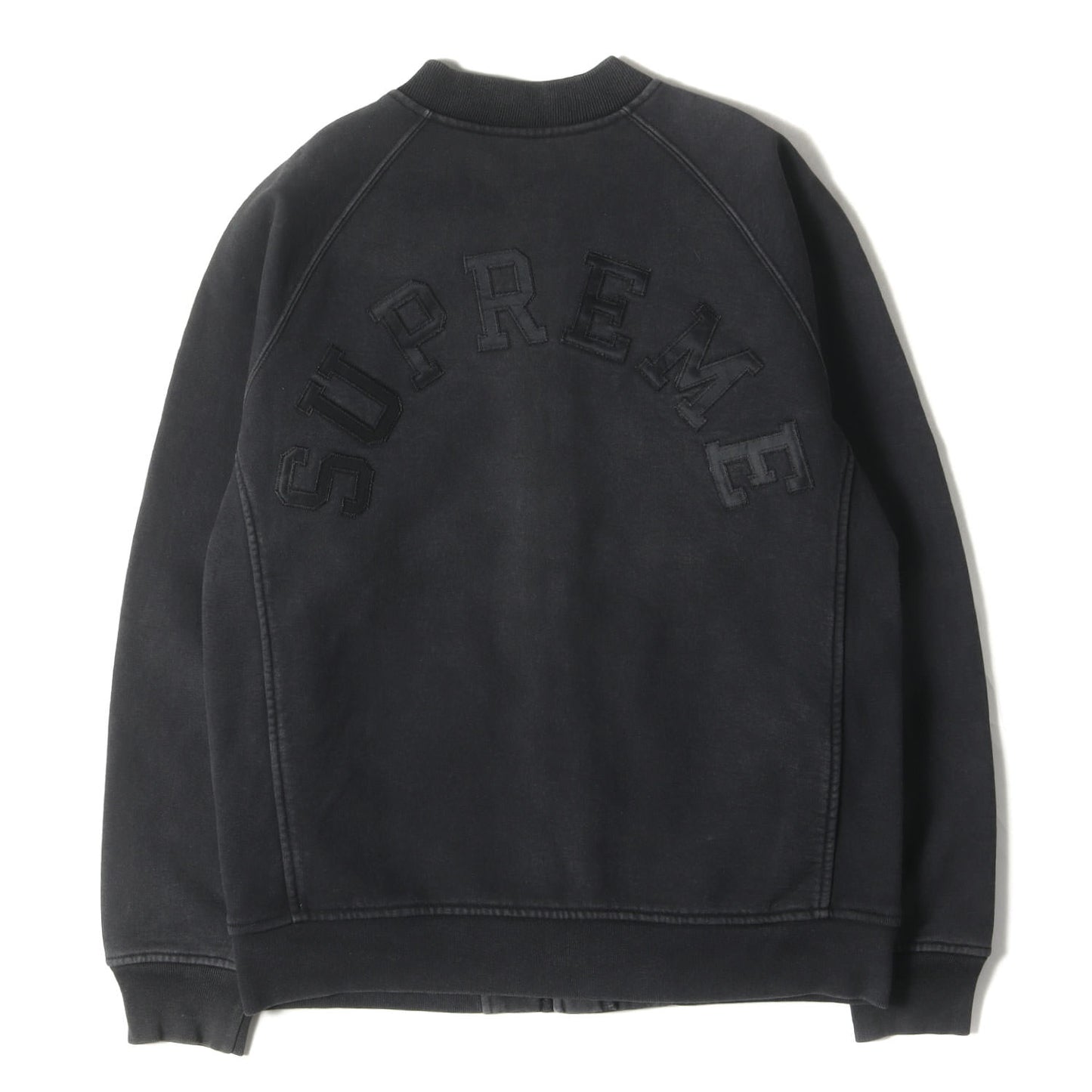 アーチロゴ スナップボタン スウェットスタジャン(Snap Front Arc Logo)