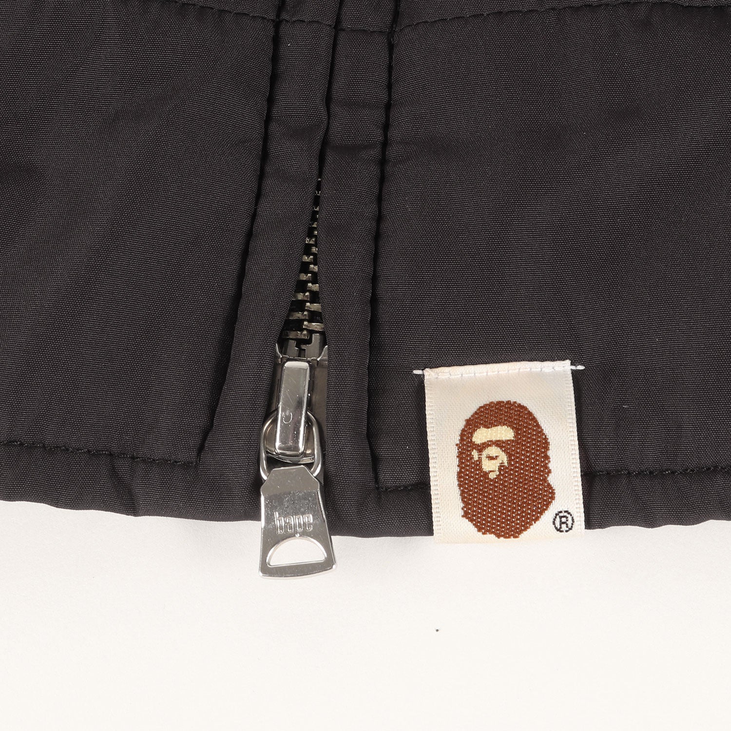 猿顔ノルディック柄 フーディー ダウンジャケット - ブランド古着の