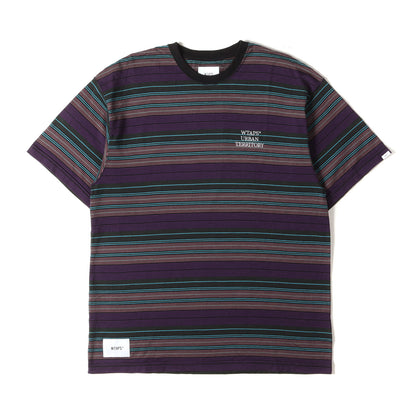22SS ロゴ刺繍 ボーダー クルーネック Tシャツ(JAM 02 / SS / COTTON)