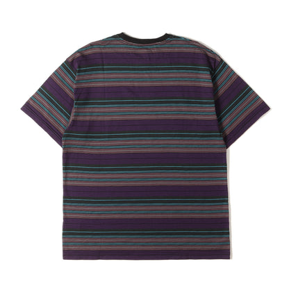 22SS ロゴ刺繍 ボーダー クルーネック Tシャツ(JAM 02 / SS / COTTON)