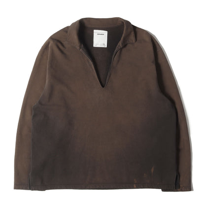 25SS フェード加工 スキッパー スウェットシャツ(FADE SKIPPER LONG SLEEVE SWEAT SHIRTS)