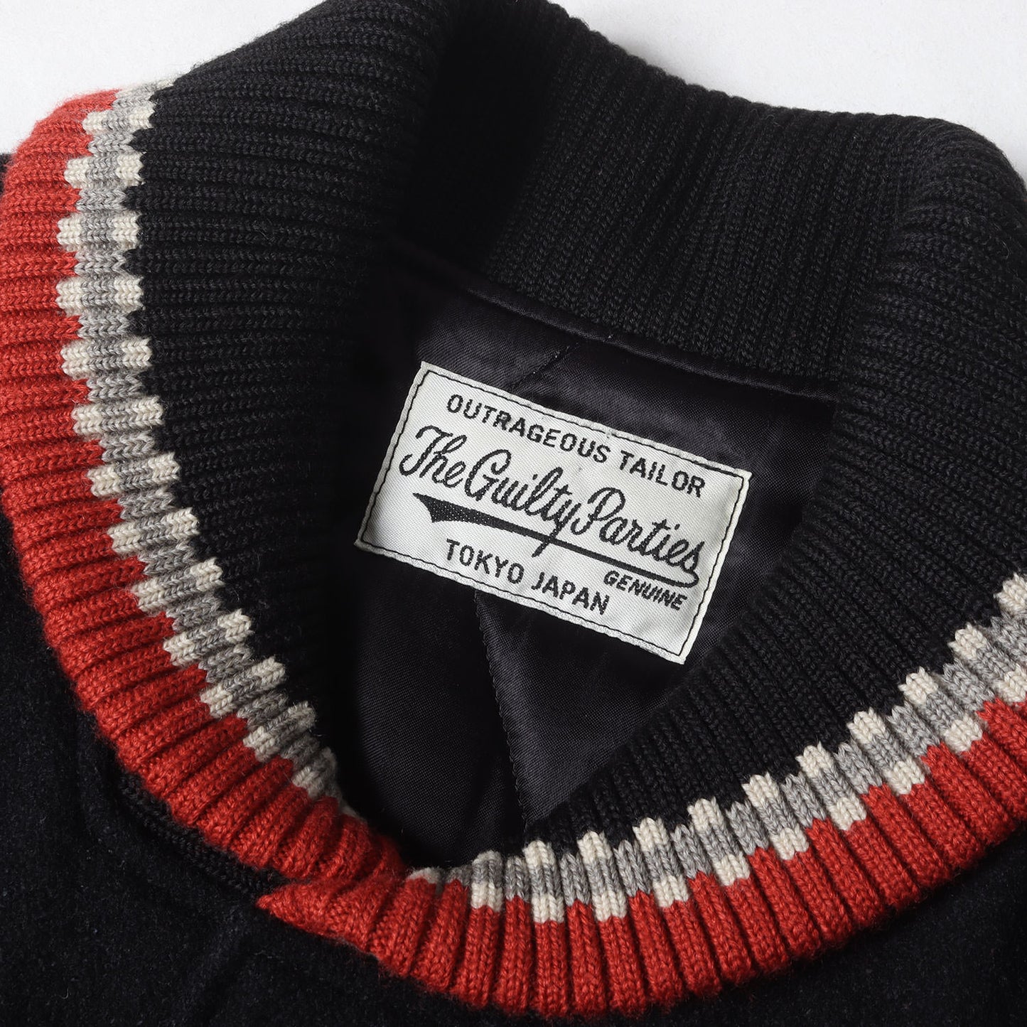 チェーン刺繍ロゴ メルトンウール ファラオジャケット