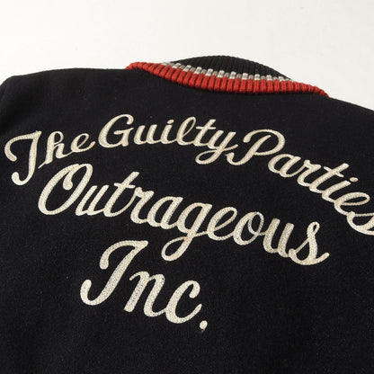 チェーン刺繍ロゴ メルトンウール ファラオジャケット