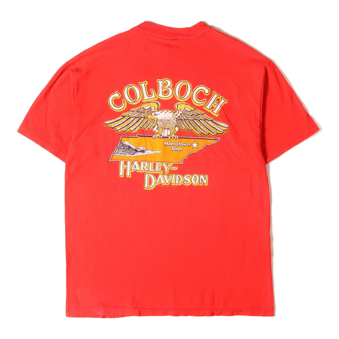 [GOODフェード] 90s イーグル エンブレム ポケット Tシャツ / USA製 Hanes