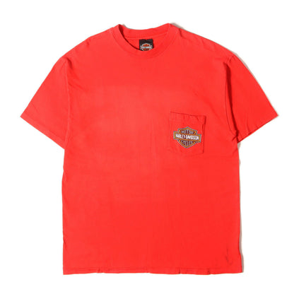 [GOODフェード] 90s イーグル エンブレム ポケット Tシャツ / USA製 Hanes