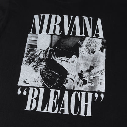 NIRVANA JEFF ROSS 手刷りプリント BLEACH ロングスリーブ Tシャツ
