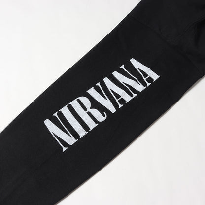 NIRVANA JEFF ROSS 手刷りプリント BLEACH ロングスリーブ Tシャツ