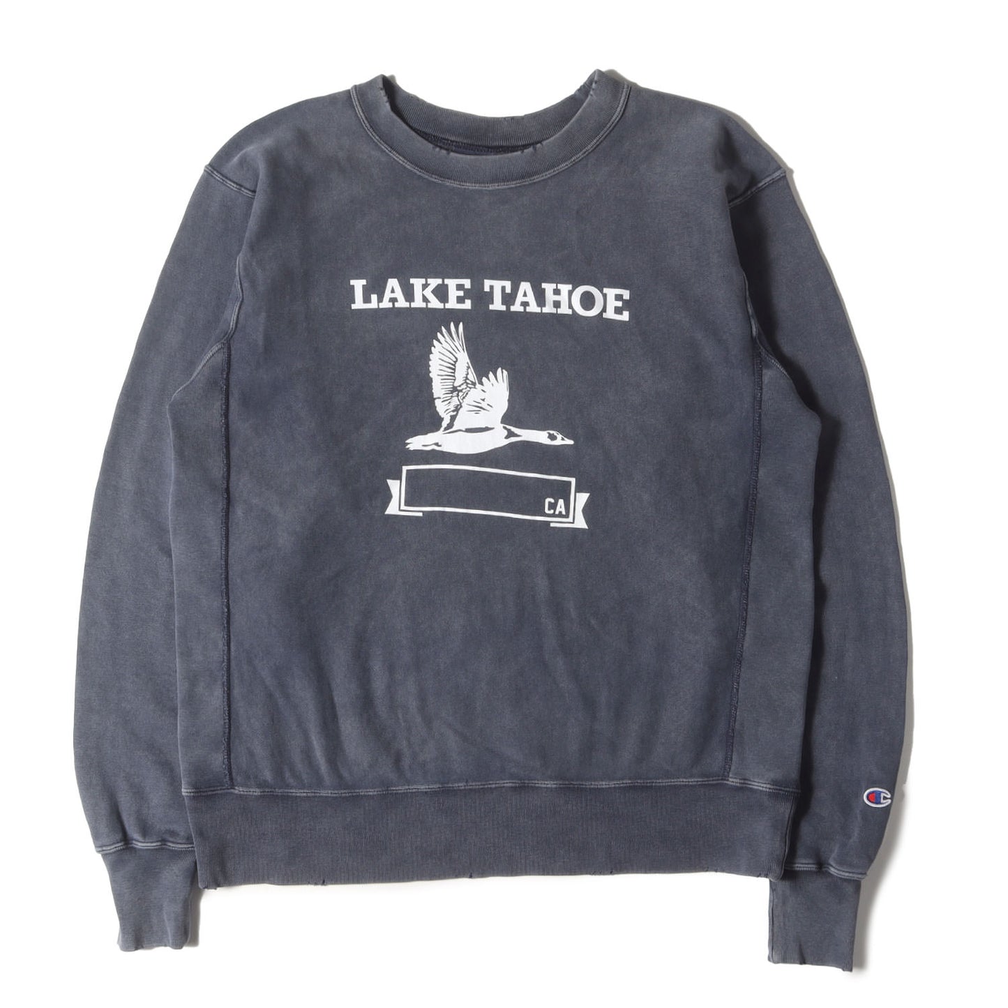 24SS ヴィンテージ加工 リバースウィーブ カレッジ スウェット (LAKE TAHOE)