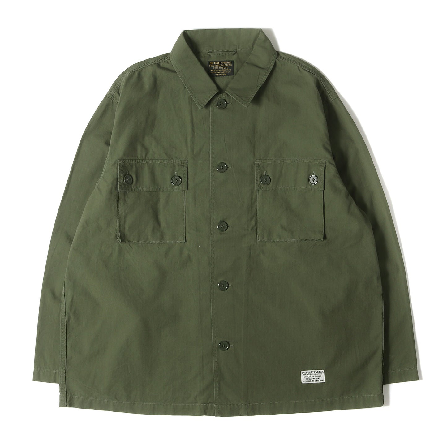 25AW ロゴ刺繍 リップストップ アーミーシャツ(ARMY SHIRT)
