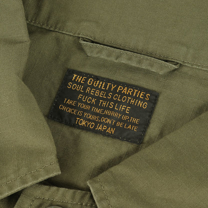 25AW ロゴ刺繍 リップストップ アーミーシャツ(ARMY SHIRT)
