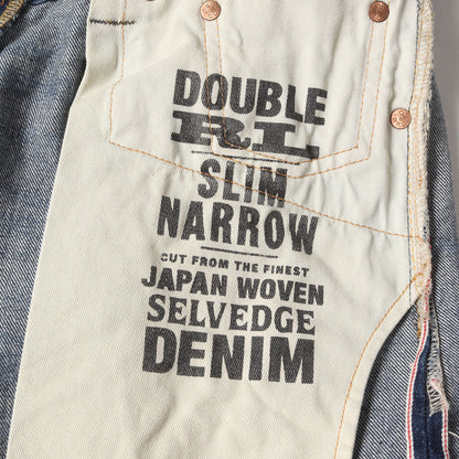 ヴィンテージ加工 スリムナロー デニムパンツ (SLIM NARROW JAPAN WOVEN SELVEDGE DENIM)