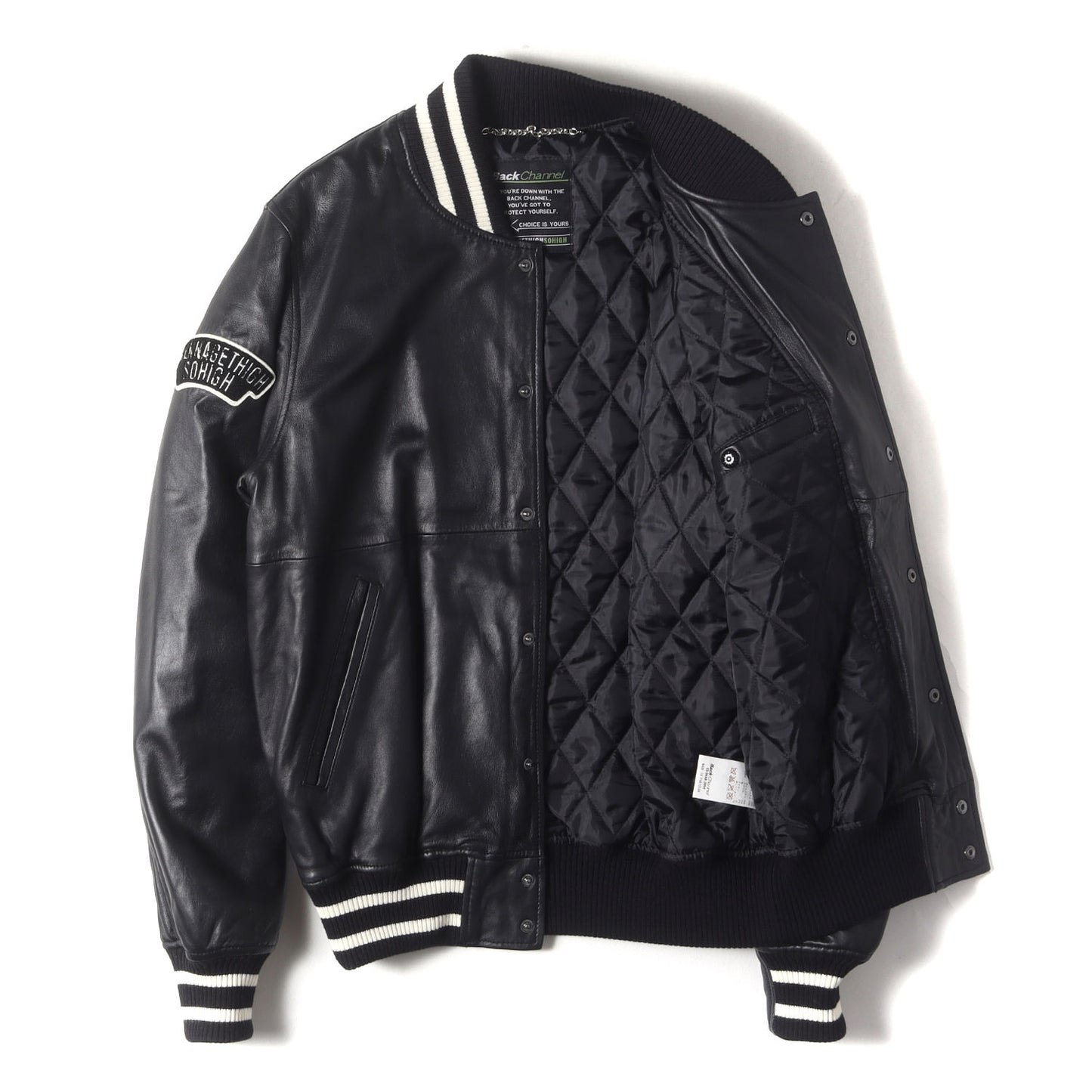 オールシープスキンレザー スタジャン(LEATHER STADIUM JACKET)