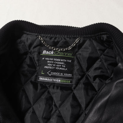 オールシープスキンレザー スタジャン(LEATHER STADIUM JACKET)