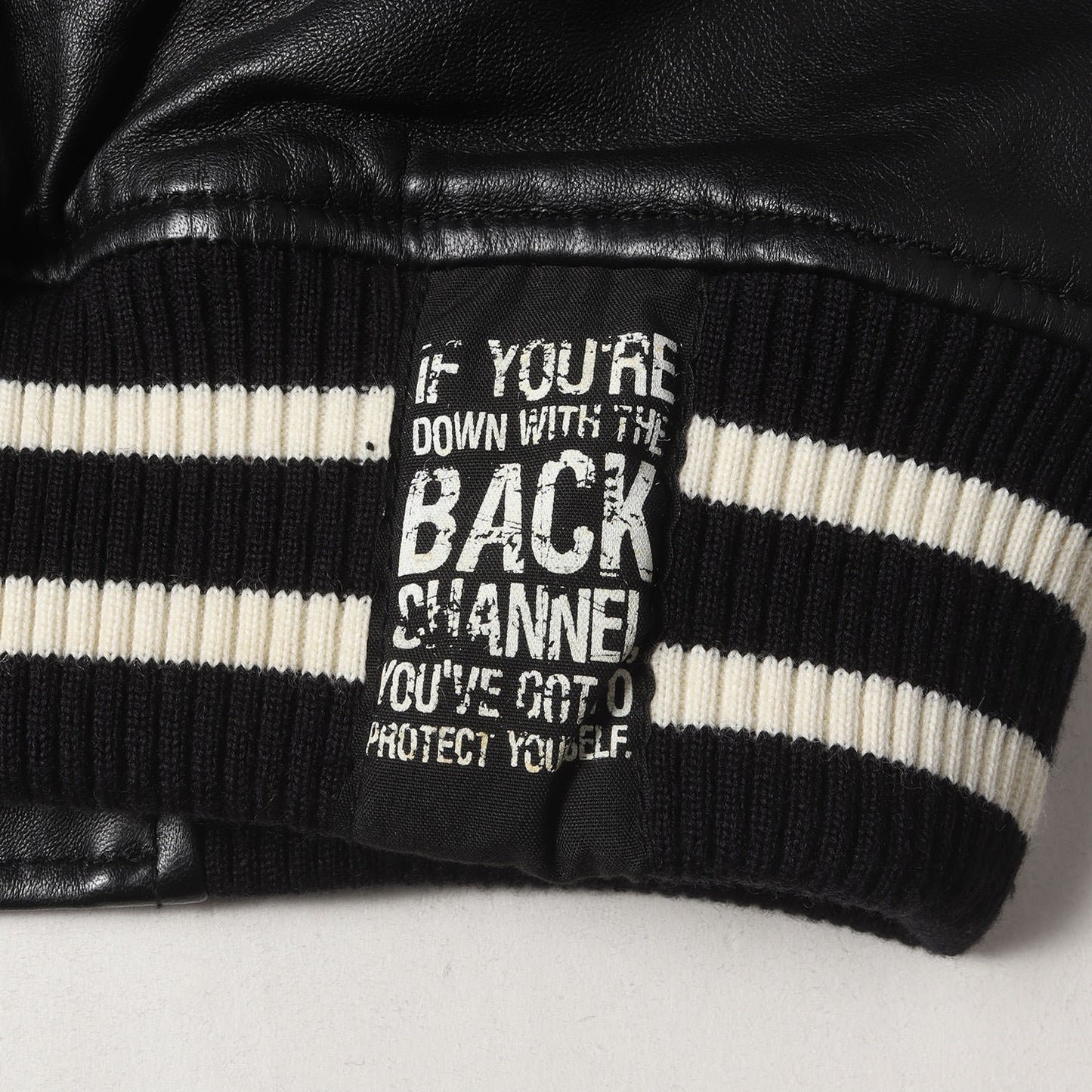 オールシープスキンレザー スタジャン(LEATHER STADIUM JACKET)