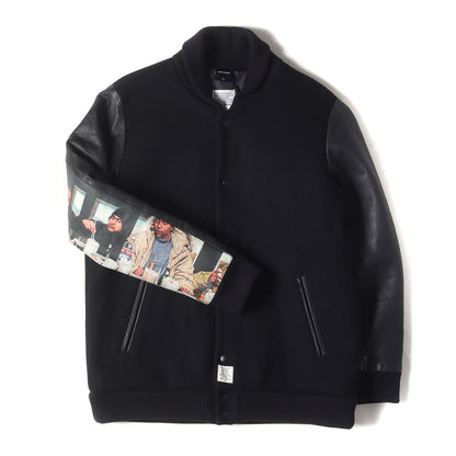 最後の晩餐 袖レザー メルトン スタジャン(Bronx Last Supper Stadium Jacket)