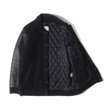 最後の晩餐 袖レザー メルトン スタジャン(Bronx Last Supper Stadium Jacket)