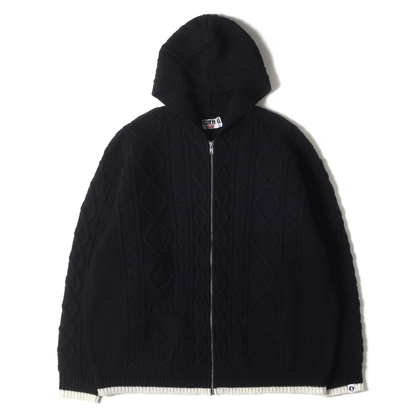 25SS ×GOODENOUGH フィッシャーマン ニット ジップ セーター(Zip Up Hooded Sweater)