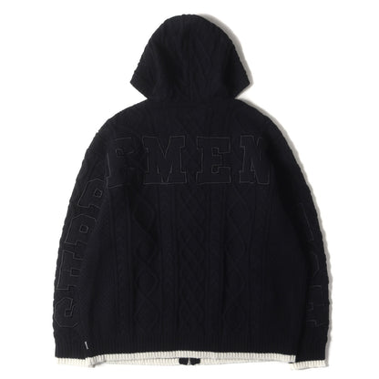 25SS ×GOODENOUGH フィッシャーマン ニット ジップ セーター(Zip Up Hooded Sweater)