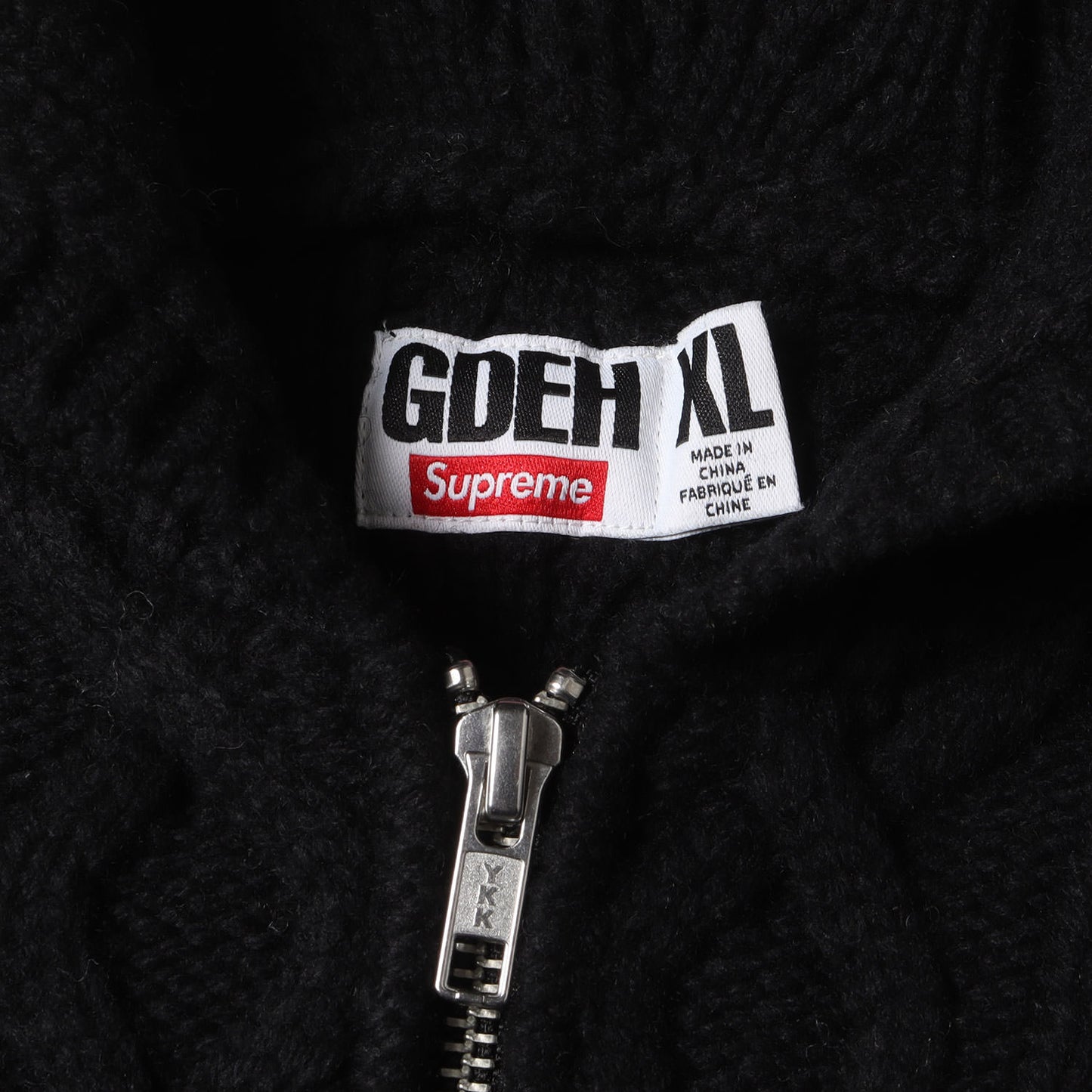 25SS ×GOODENOUGH フィッシャーマン ニット ジップ セーター(Zip Up Hooded Sweater)