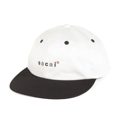 24AW ×Sacai ロゴ刺繍 ツイル 6パネルキャップ(Cotton Twill Cap)