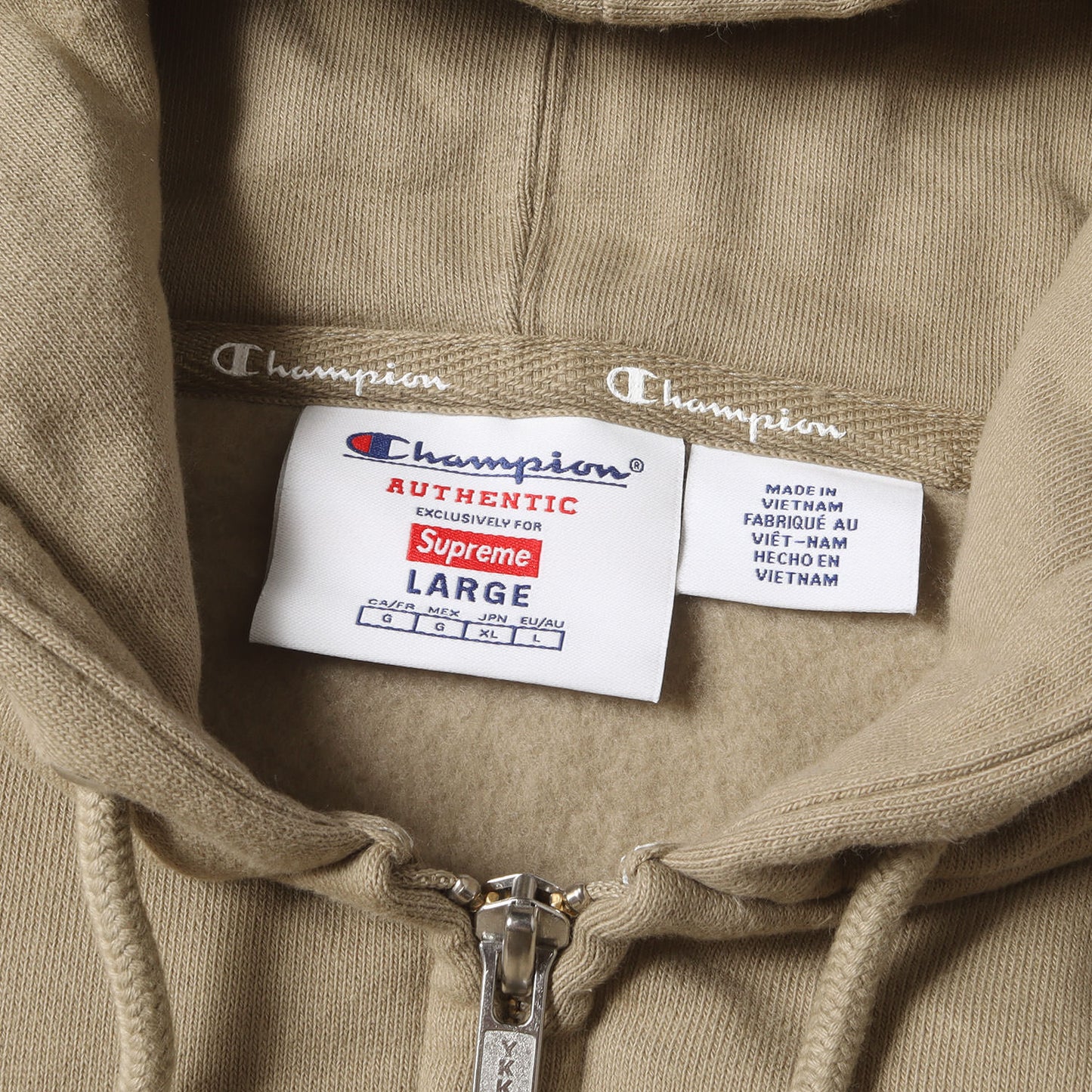 24SS ×Champion アーチロゴ ジップ スウェットパーカー(Zip Up Hooded Sweatshirt)