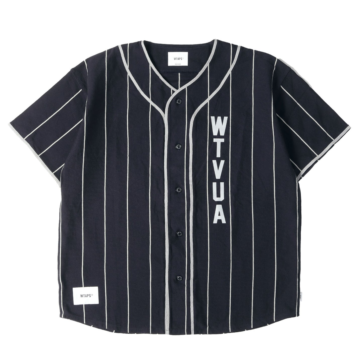 25SS ストライプ ベースボールシャツ(LEAGUE / SS / COTTON)