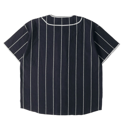 25SS ストライプ ベースボールシャツ(LEAGUE / SS / COTTON)