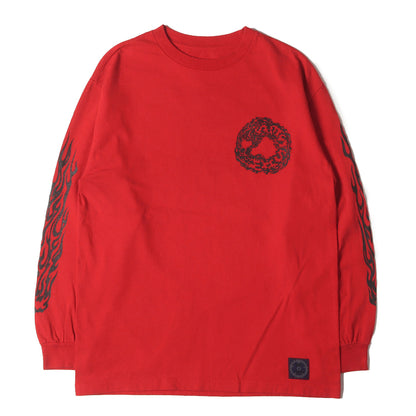 ×M&M フレイムプリント ロングスリーブ Tシャツ(PRINT L/S T-SHIRT)