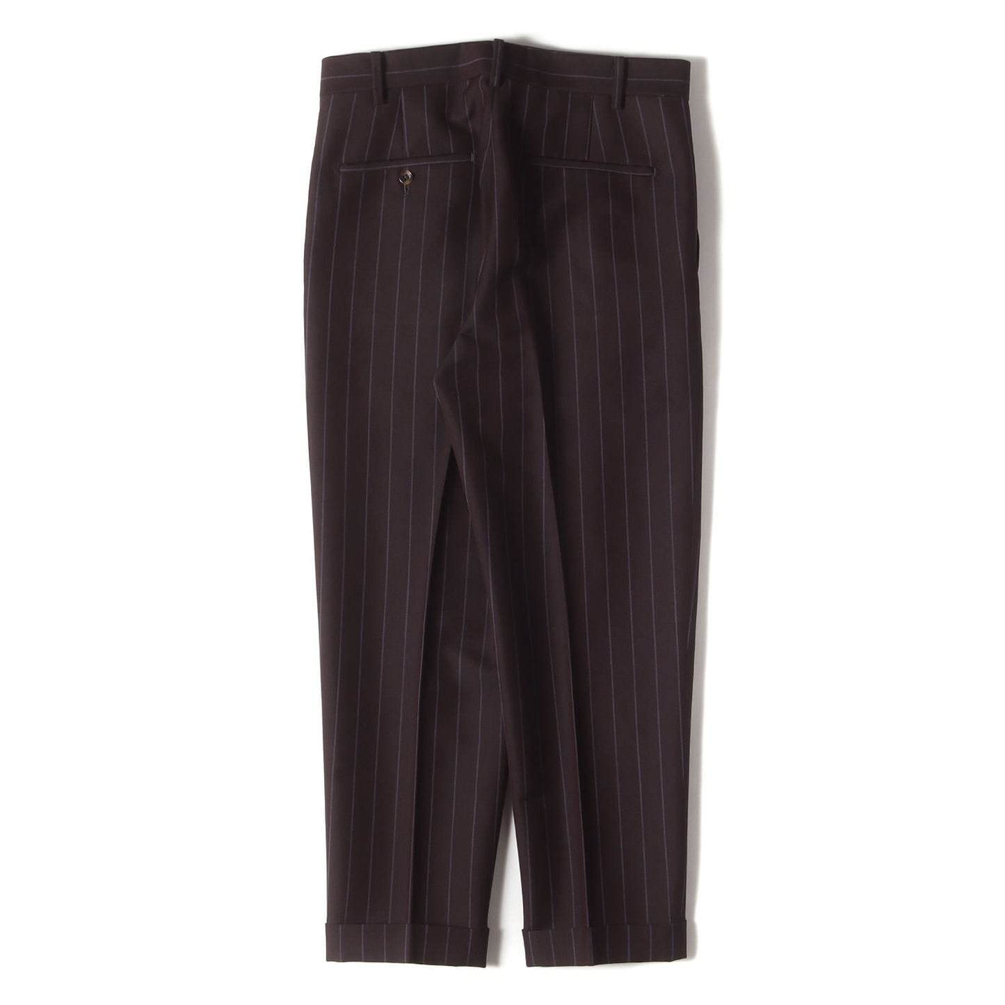 近年モデル ×DORMEUIL ストライプ プリーツ スラックスパンツ(PLEATED TROUSERS)