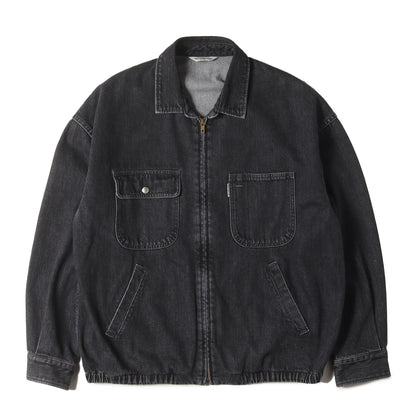 22AW ウォッシュドデニム ジップ ワークジャケット(Denim Zip Up Work Jacket)