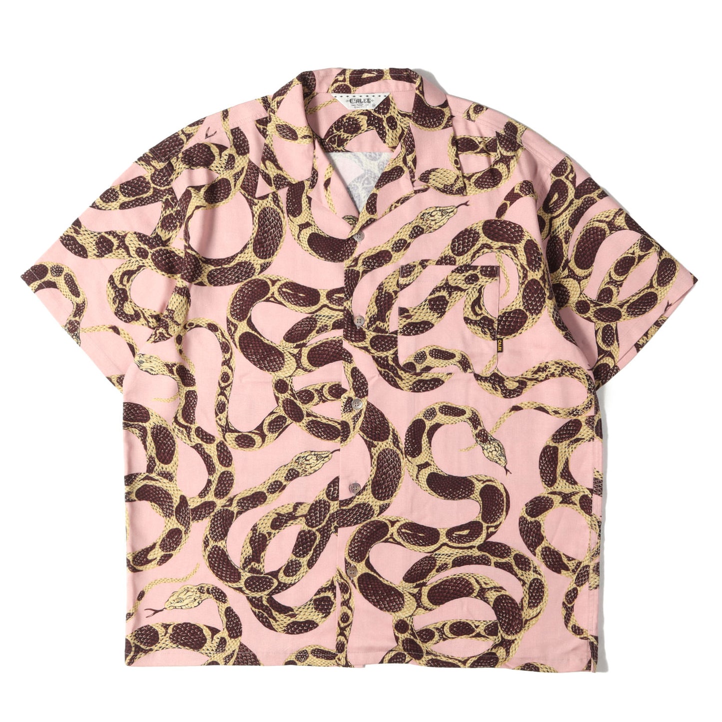 21SS スネーク柄 レーヨン アロハシャツ(Allover snake pattern S/S shirt)