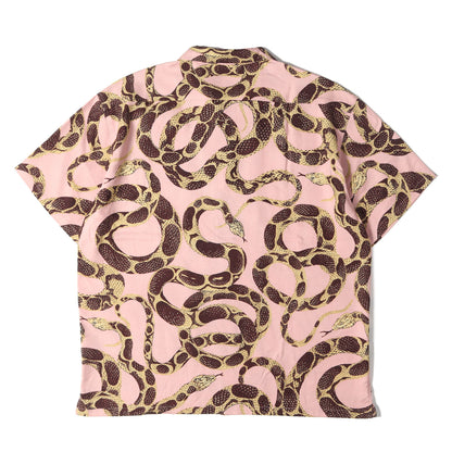 21SS スネーク柄 レーヨン アロハシャツ(Allover snake pattern S/S shirt)