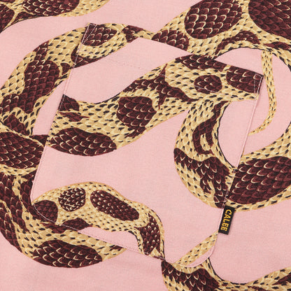 21SS スネーク柄 レーヨン アロハシャツ(Allover snake pattern S/S shirt)