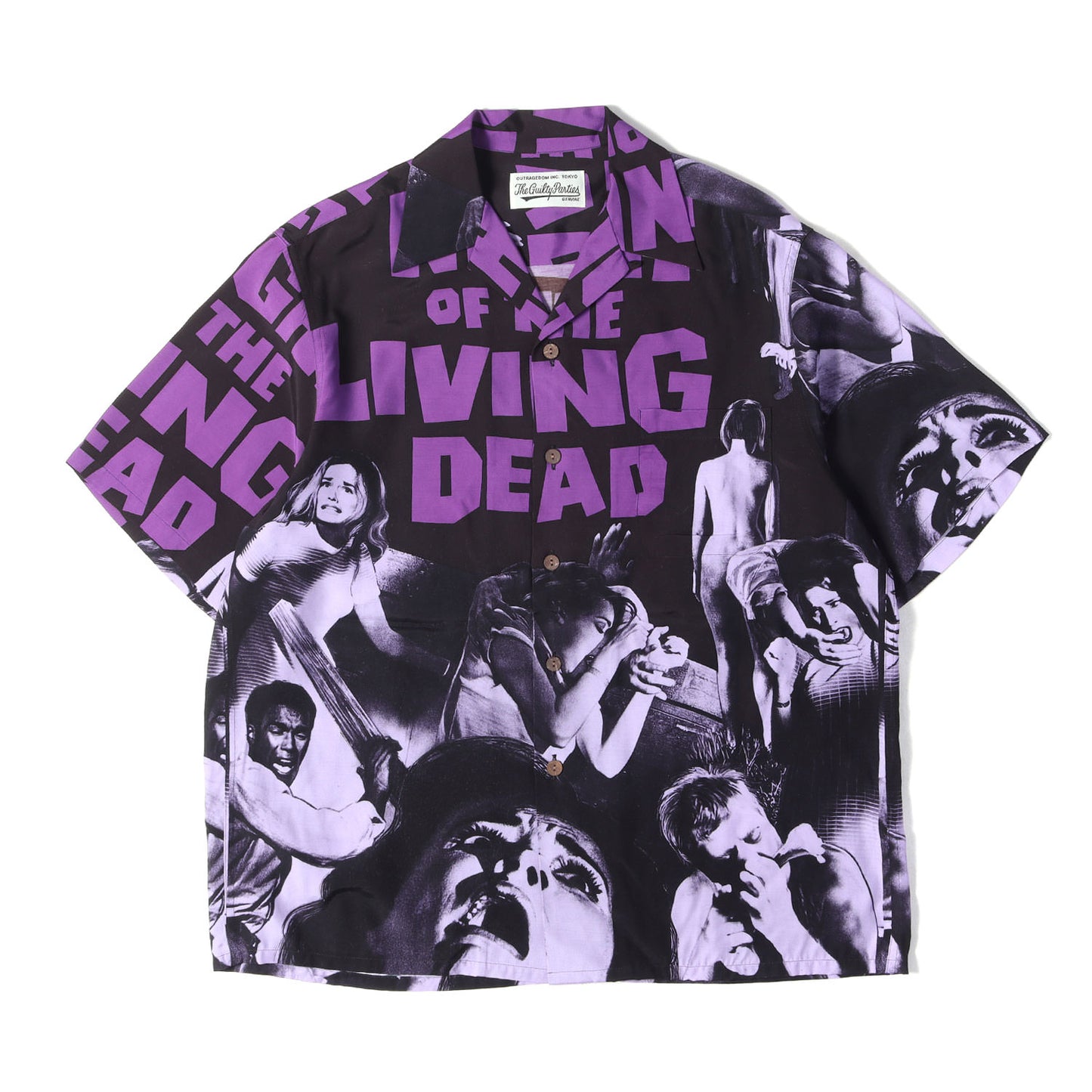 22SS ×NIGHT OF THE LIVING DEAD レーヨン ハワイアンシャツ / アロハシャツ(HAWAIIAN SHIRT S/S)