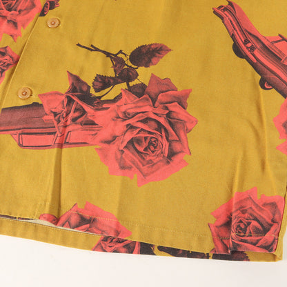 20SS ローズ&カー柄 レーヨン オープンカラー 半袖シャツ(CHEVY ROSE-OPEN COLLARED SHIRT S/S)