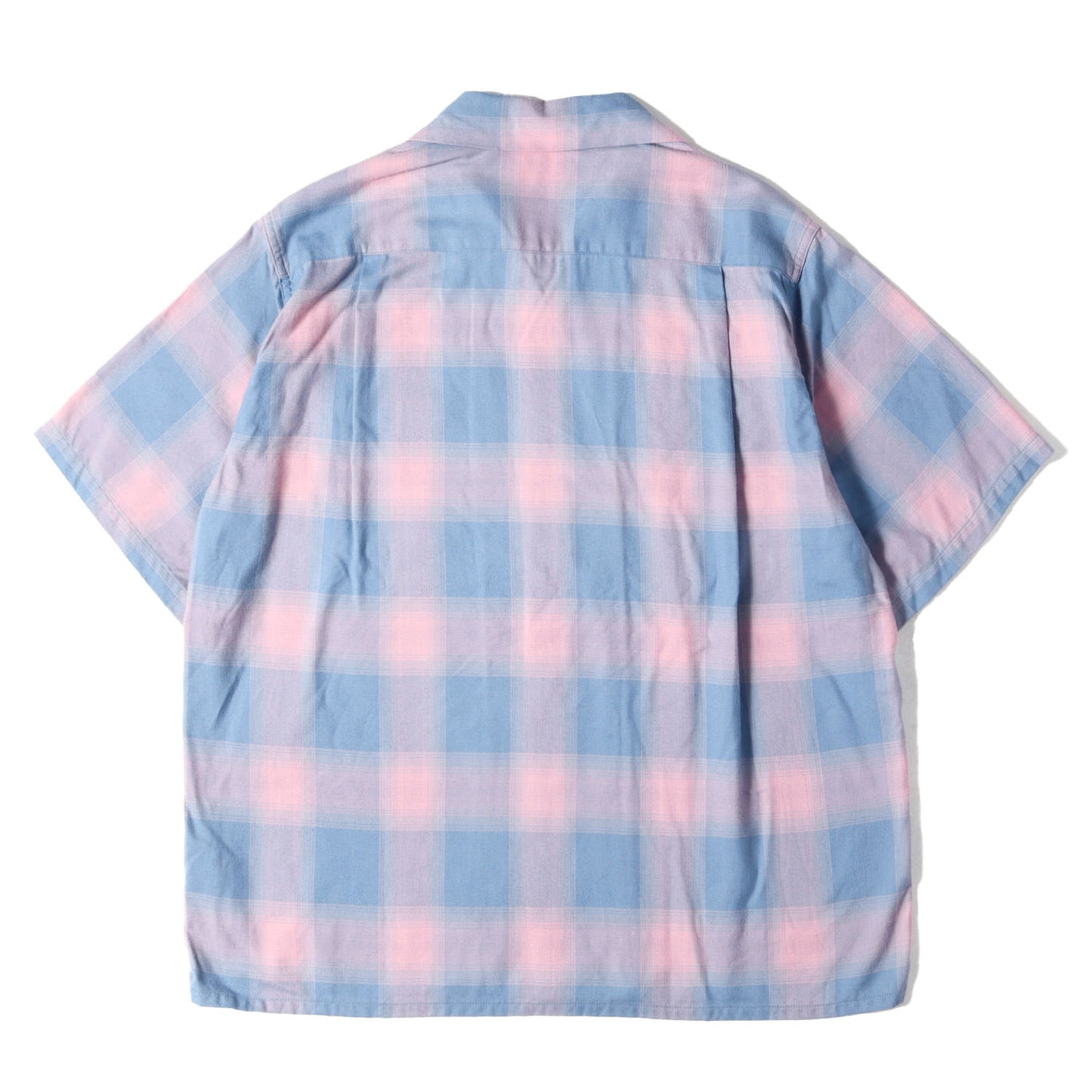 22SS オンブレチェック オープンカラー レーヨン 半袖シャツ(OMBRAY CHECK OPEN COLLAR SHIRT S/S)