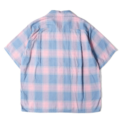 22SS オンブレチェック オープンカラー レーヨン 半袖シャツ(OMBRAY CHECK OPEN COLLAR SHIRT S/S)