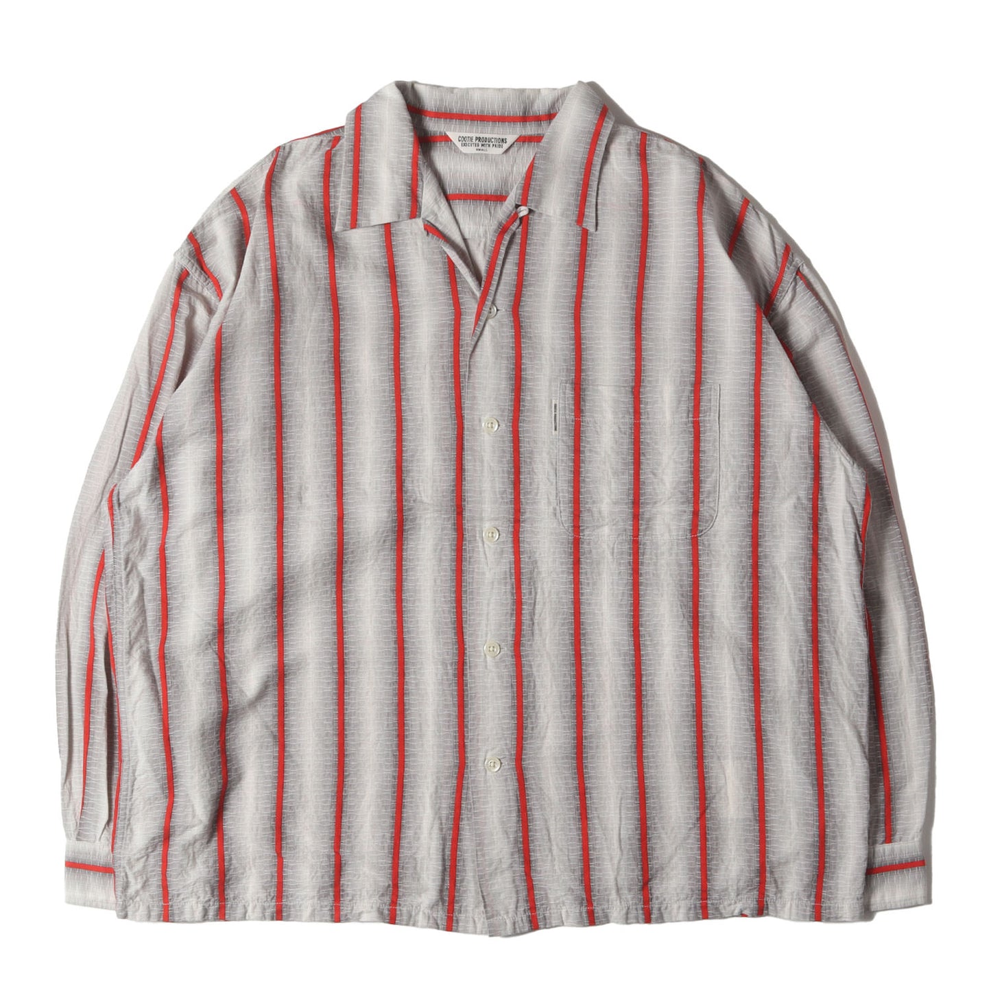 21SS ドビーストライプ オープンカラーシャツ(Snake Stripe Open-Neck L/S Shirt)