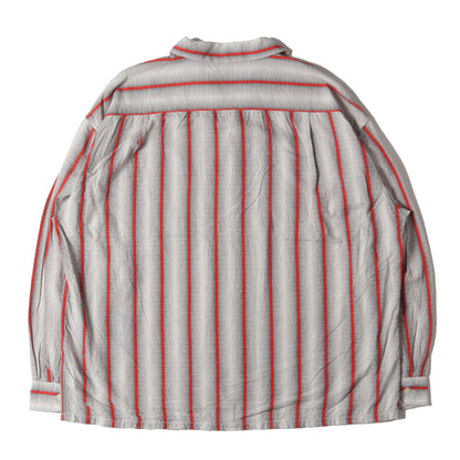 21SS ドビーストライプ オープンカラーシャツ(Snake Stripe Open-Neck L/S Shirt)