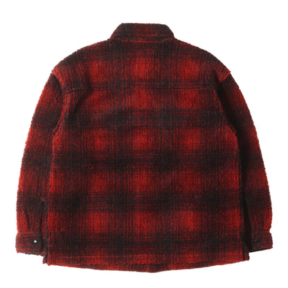 20AW オンブレチェック フリースボア CPO ジャケット(Ombre Boa Check CPO Jacket)