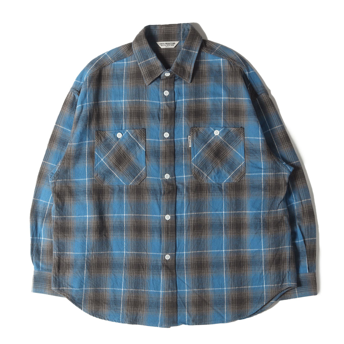 21AW オンブレチェック オーバーサイズ フランネル シャツ(Ombre Nel Check Work Shirt)