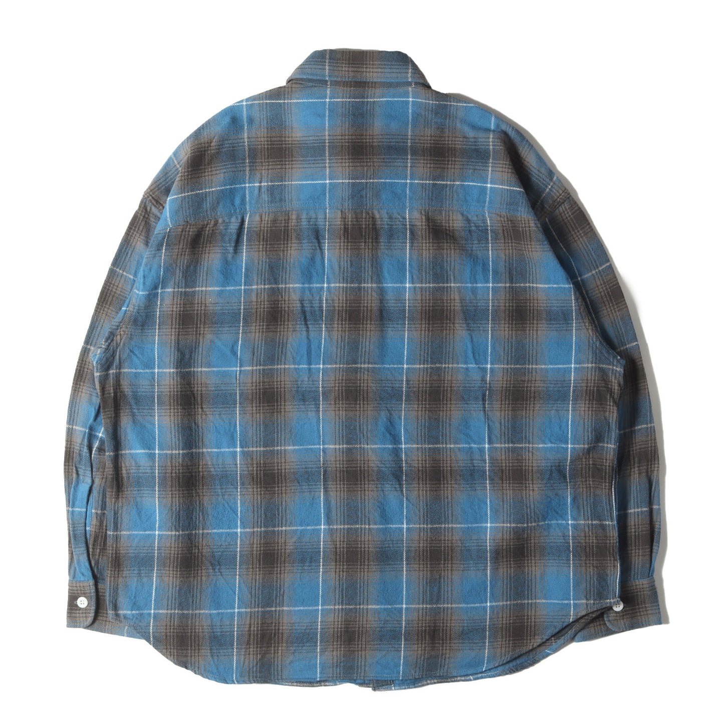 21AW オンブレチェック オーバーサイズ フランネル シャツ(Ombre Nel Check Work Shirt)