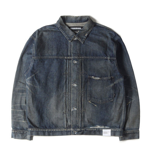 24AW ヴィンテージ加工 1stタイプ サベージ デニムジャケット(SAVAGE DENIM TYPE-1 JACKET)