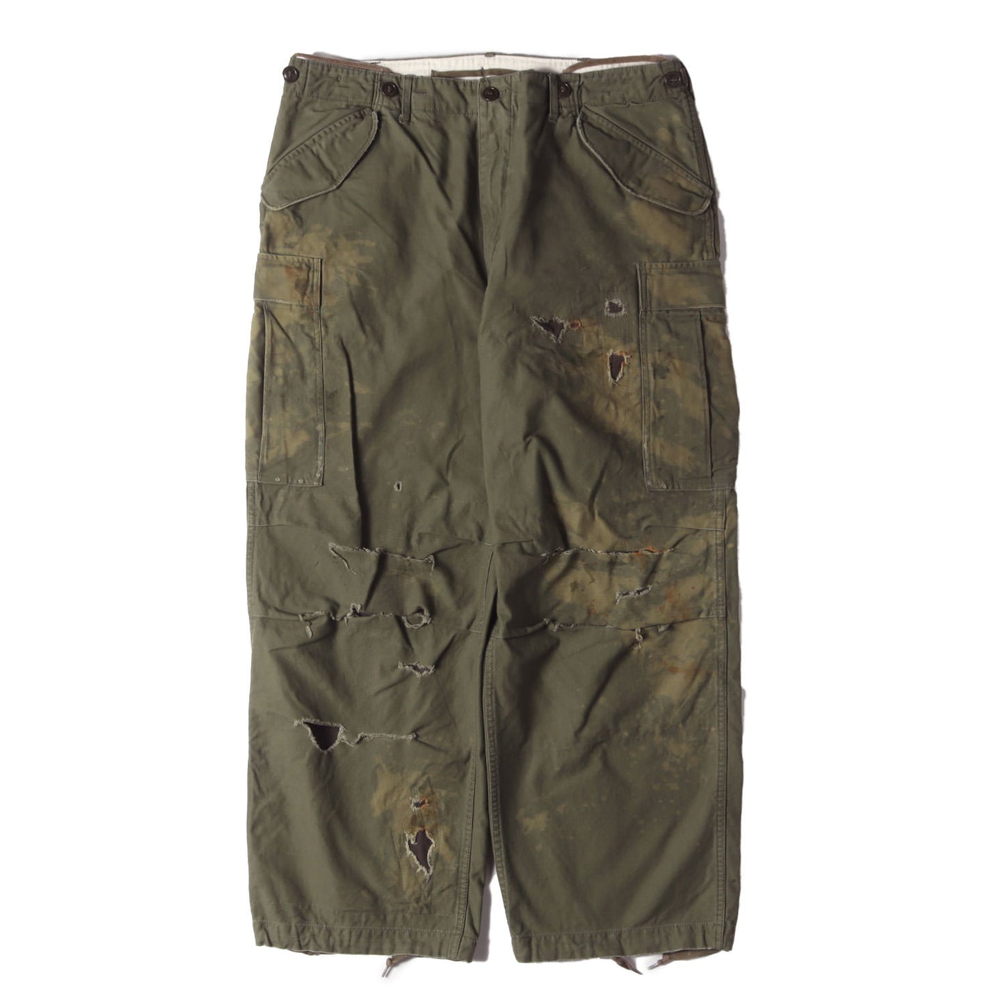 25SS ダメージリペア加工 M-51 ミリタリー カーゴパンツ(AN337 M-51 DAMAGED FIELD CARGO PANTS)