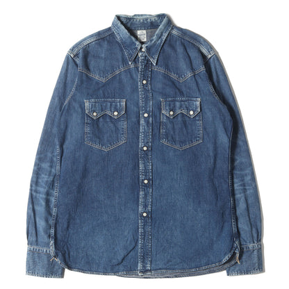 ヴィンテージ加工 セコハン デニム ウエスタンシャツ (2ND-HAND DENIM WESTERN SHIRTS USED WASH)