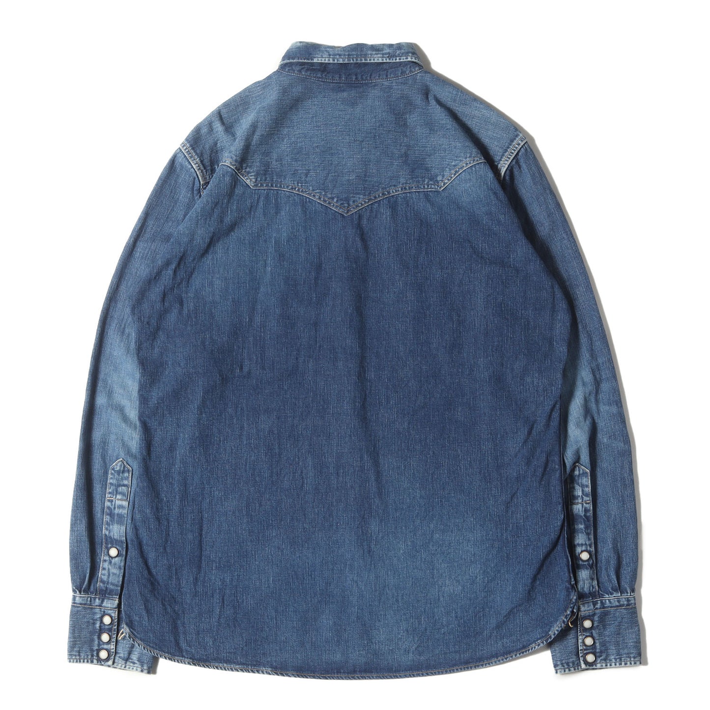 ヴィンテージ加工 セコハン デニム ウエスタンシャツ (2ND-HAND DENIM WESTERN SHIRTS USED WASH)