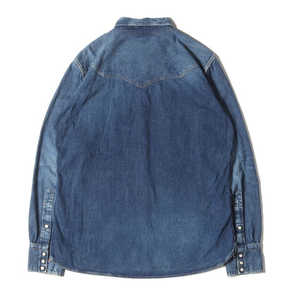 ヴィンテージ加工 セコハン デニム ウエスタンシャツ (2ND-HAND DENIM WESTERN SHIRTS USED WASH)